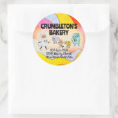 Sticker Rond Hippie rétro ingrédients de cuisson boulangerie (Sac)