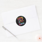 Sticker Rond Hippie Tie Dye Van Hippie Soul (Enveloppe)