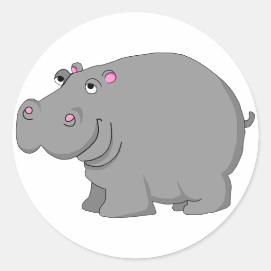Sticker Rond hippo (Devant)