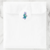 Sticker Rond Hippo as Soccer player with Soccer (Sac)