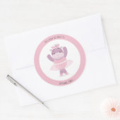 Sticker Rond Hippo Ballerina Ce livre appartient à (Enveloppe)