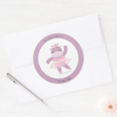 Sticker Rond Hippo Ballerina Ce livre appartient à Classic Roun (Enveloppe)