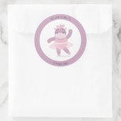 Sticker Rond Hippo Ballerina Ce livre appartient à Classic Roun (Sac)