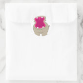Sticker Rond Hippo Big Mouth (Sac)