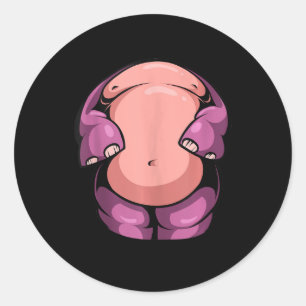 Sticker Rond Hippo Chubby Animal Halloween Costume Easy Cosplay