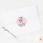 Sticker Rond "Hippo de perte de poids" (Enveloppe)