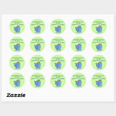 Sticker Rond Hippo et amis des oiseaux (Feuille)