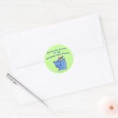 Sticker Rond Hippo et amis des oiseaux (Enveloppe)