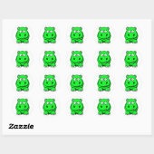 Sticker Rond Hippo Green (Feuille)