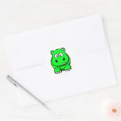 Sticker Rond Hippo Green (Enveloppe)