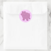 Sticker Rond Hippo mignon (Sac)