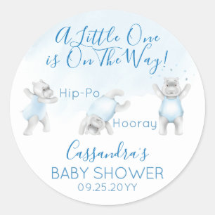 Sticker Rond Hippo Somersault bébé garçon douche