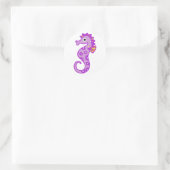 Sticker Rond Hippocampe pourpre (Sac)