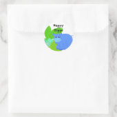Sticker Rond Hippopotame heureux (Sac)
