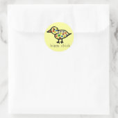Sticker Rond Hippy Chick (Sac)