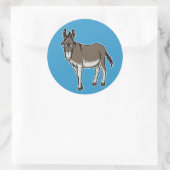 Sticker Rond Hipster Donkey (Sac)