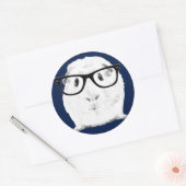 Sticker Rond Hipster Pigster (Enveloppe)