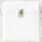 Sticker Rond Hipster Sloth | Rollin' Avec Mes Jams Lents (Sac)