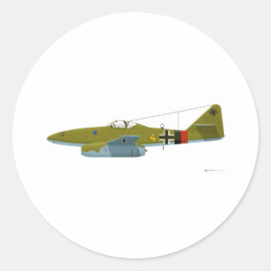 Sticker Rond Hirondelle de Messerschmitt Me-262