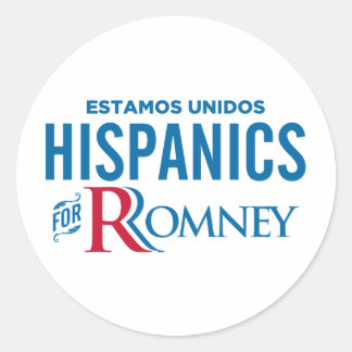 Sticker Rond Hispaniques pour Romney