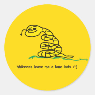 Sticker Rond Hisssss Laissez-moi tranquille les gars Parodie de