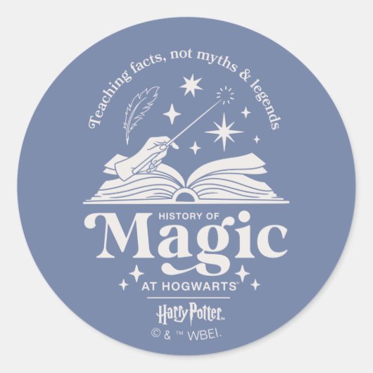 Sticker Rond Histoire de la magie chez HOGWARTS™ (Devant)