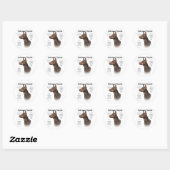 Sticker Rond Histoire de Red Doberman (Feuille)