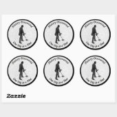 Sticker Rond Histoire Découverte YouTube canal thème autocollan (Feuille)