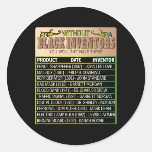 Sticker Rond Histoire Des Inventeurs Noirs Oubliés Histoire Noi