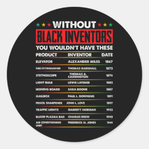 Sticker Rond Histoire Des Inventeurs Noirs Oubliés Histoire Noi