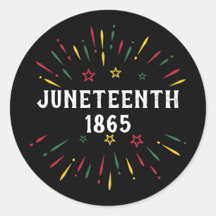 Sticker Rond Histoire des Noirs Afro-Américains Juneteenth 1865