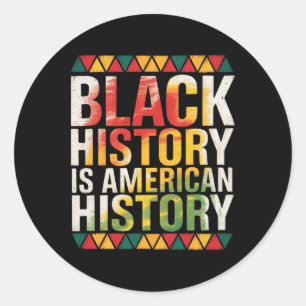 Sticker Rond Histoire du Mois Noir est l'histoire américaine