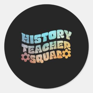 Sticker Rond Histoire Enseignant Études sociales