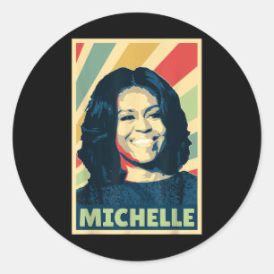Sticker Rond Histoire Et Politique Boutique Michelle Obama Vint