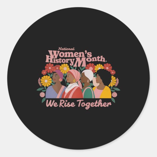 Sticker Rond Histoire nationale des femmes Mois Autonomisation (Devant)