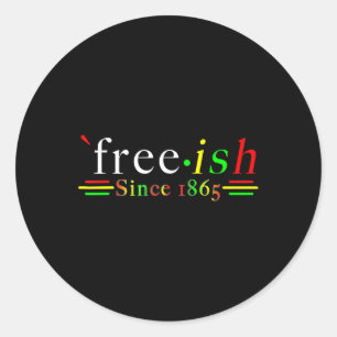 Sticker Rond Histoire Noire 17ème Liberté Émancipation Libre