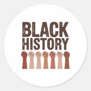 Sticker Rond Histoire noire Américain d'origine africaine Fier