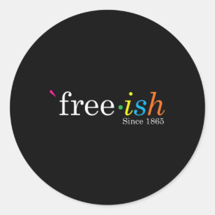 Sticker Rond Histoire noire franche Junetdix Liberté Emancipa