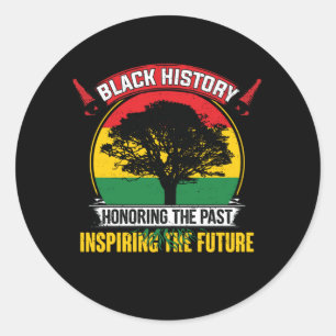 Sticker Rond Histoire Noire Inspirer L'Avenir