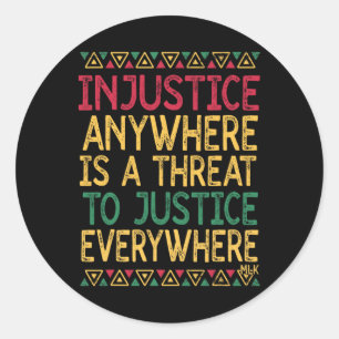 Sticker Rond Histoire Noire Junétau Justice Martin Luther Kin