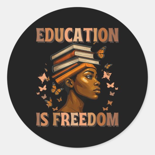 Sticker Rond Histoire noire L'éducation des enseignants est lib (Devant)