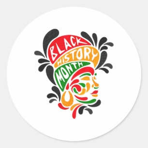 Sticker Rond Histoire noire Queen Melanin Histo afro-américaine