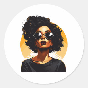 Sticker Rond Histoire Noire T Chemises Pour Femmes Drogue Fière