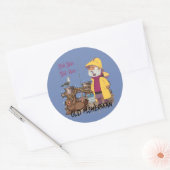 Sticker Rond Histoires De Poissons - Vieux Pêcheur (Enveloppe)