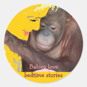Sticker Rond Histoires pour endormir pour le bébé