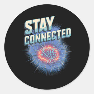 Sticker Rond Histologie neuronale Drôle Cadeaux Pour Bâton Scie