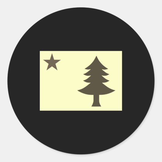 Sticker Rond Historic Flag Of Maine 1901 1909 (Devant)