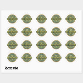 Sticker Rond Historien de l'art authentique (Feuille)