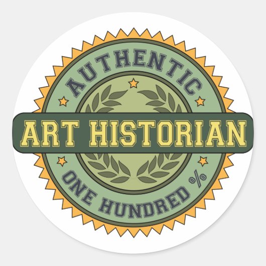 Sticker Rond Historien de l'art authentique (Devant)