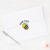 Sticker Rond Hive Cinq Funky High Cinq Bee Pun (Enveloppe)